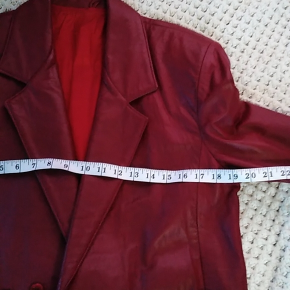 Vintage Leather Blazer/ Jacket Size 9 - Picture 7 of 8